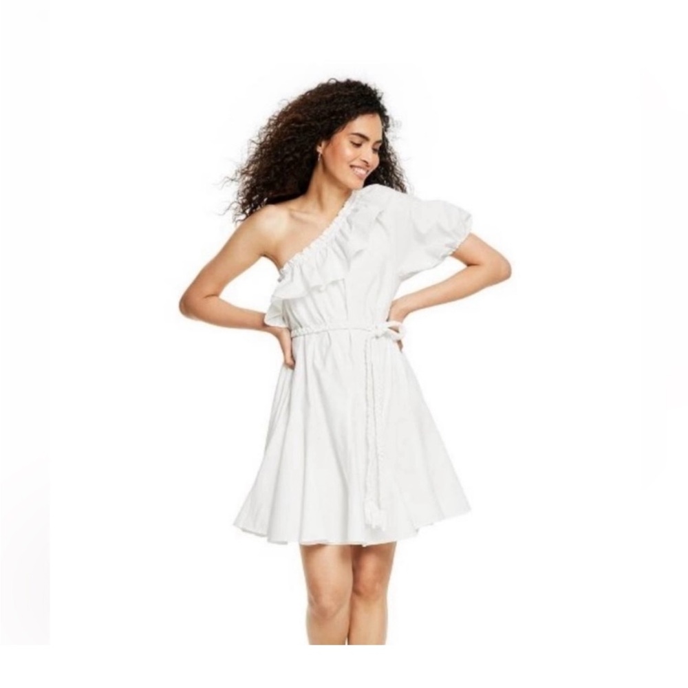 Rhode x target white one shoulder mini dress NWT xs